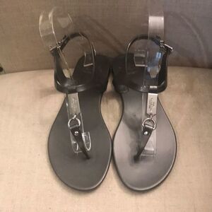 Euc Coach Plato Grey Jelly Sandals